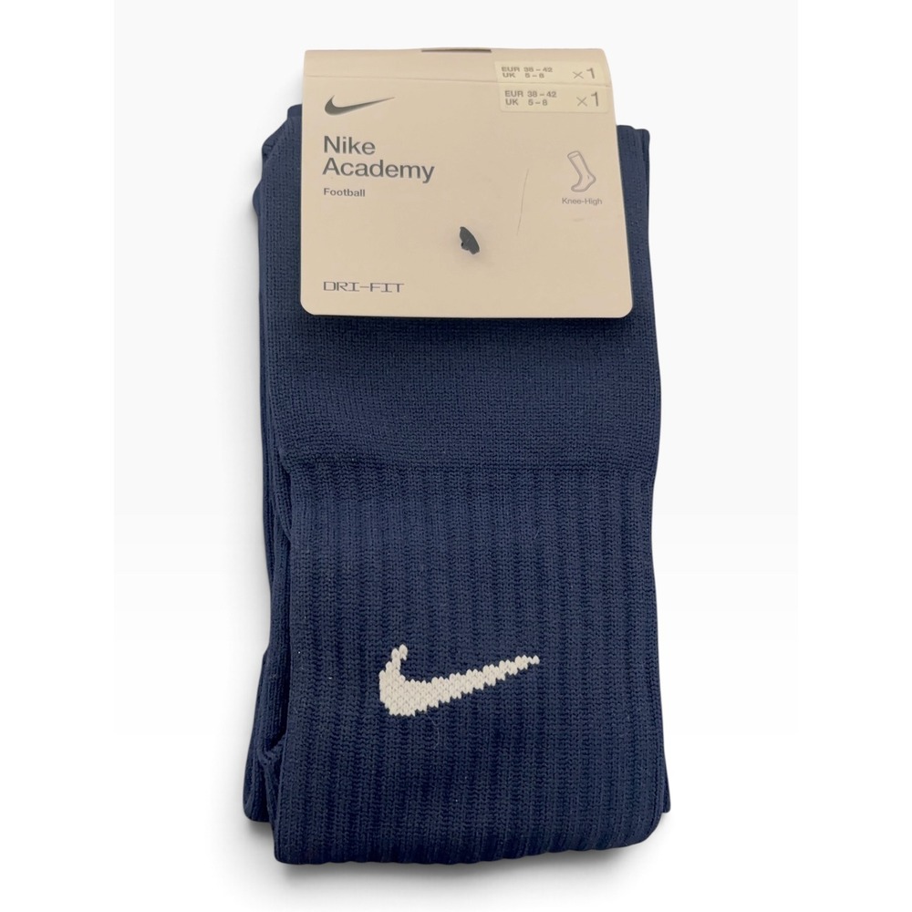 Nike Academy Football Dri-FIT Knee-High Socks Navy Blue SX4120-401 Size M 1 Pair